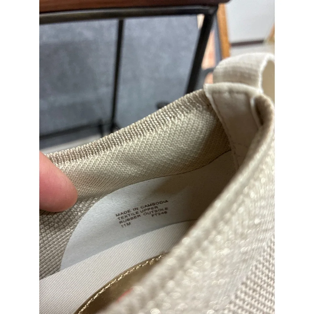 Michael Kors Bodie Knit Lace Up Sneakers Champagne Gold Logo Platform 11